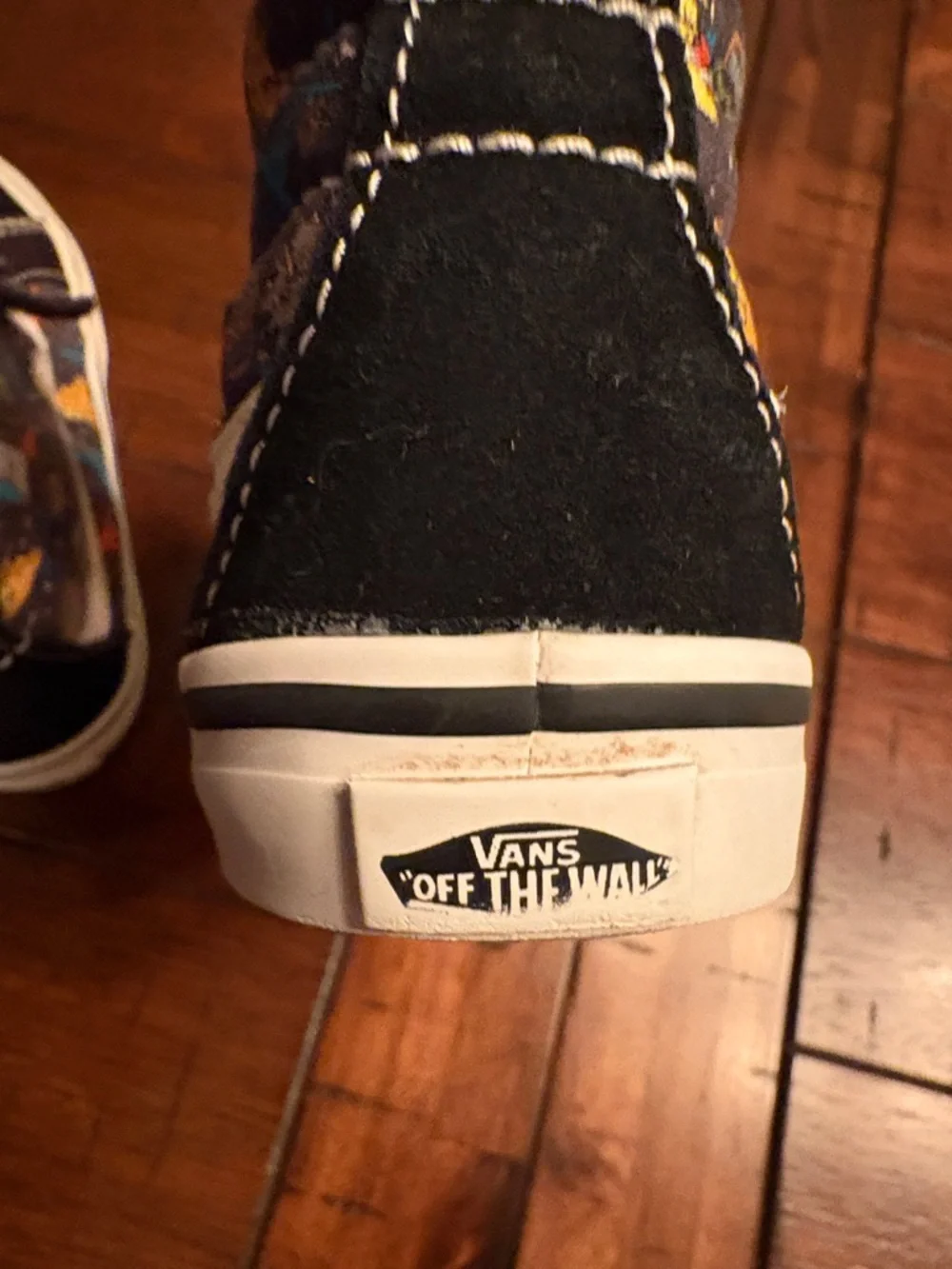 Vans Kids High-Top Sneakers Black/Multicolor Dino Print  Sz 10 Sk8r, Urban Vibes